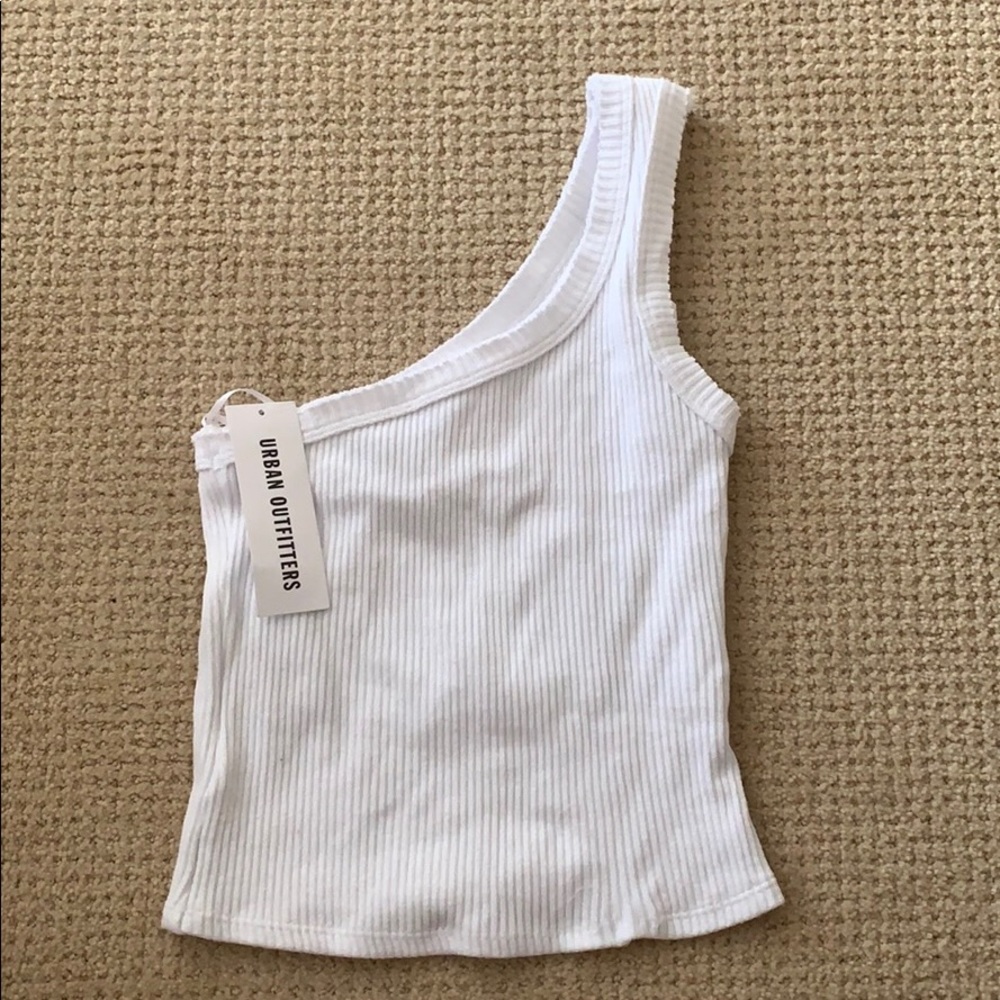 URBAN OUTFITTERS Ribbed One-Shoulder Tank Top